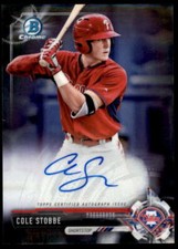 Cole Stobbe Card 2017 Bowman Chrome Prospect Autographs #CPACS 