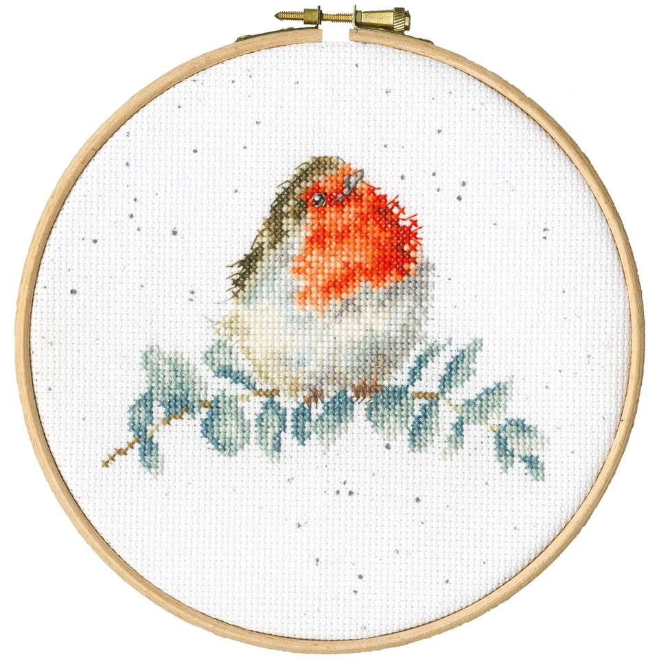 Eucalyptus Robin Bothy Threads Cross Stitch Kit Wrendale Designs