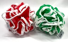 NEW 2 BATH & BODY WORKS GREEN AND RED BATH SPONGE SOFT LOOFAH