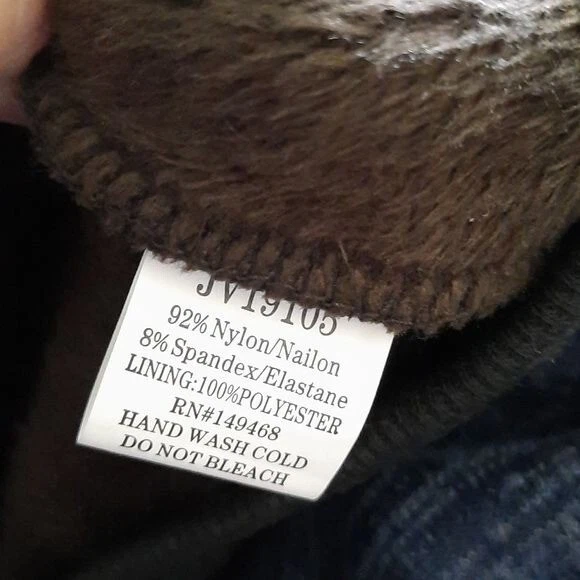 Legging Army Navy Blue Heathered Fur Lined Elastic Waistband Joggers Size 18/20 — 第 4/4 张图片