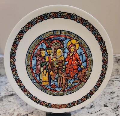De Limoges Noel Vitrail 3 Refus D'Hébergement Collector Plate! | eBay