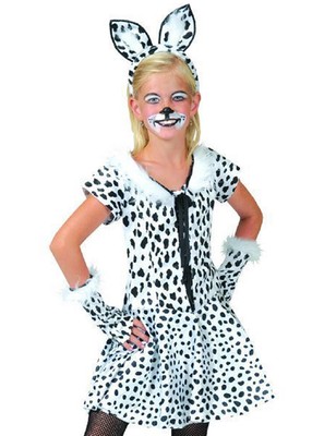 Dalmata Costume Bambini Ragazze Vestito Cane da Animale Carnevale Tgl 104%  Sale | eBay