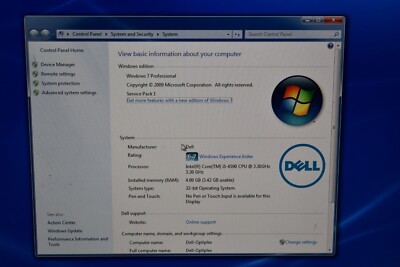 Dell Optiplex 9020 Quad Core i5-4590 3.3GHz 4GB 256GB SSD Windows Dell Optiplex 9020 Quad Core i5-4590 3.3GHz 4GB 256GB SSD Windows
