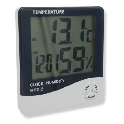 Internes LCD-Digitalthermometer externer Temperatur-Feuchtigkeitsmessgerät HTC-2