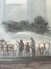 Tom Lynch - Buckingham Fountain - Chicago - Watercolor - Signed - Print - Art