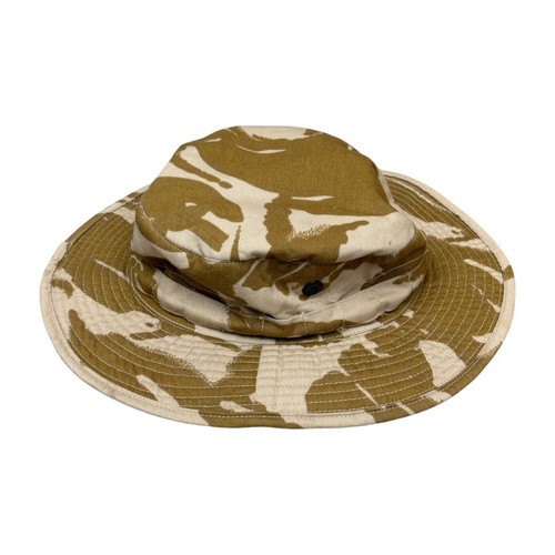 British Army Issue Desert DPM Bush Hat Brimmed Camouflage Boonie Cap - Grade 1 - Picture 4 of 5