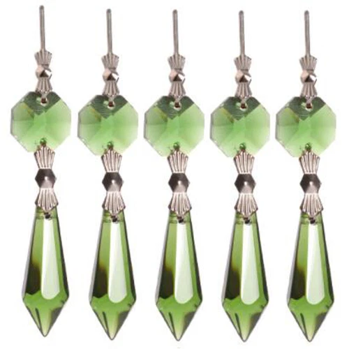 20Pcs 38mm Crystal colorful Pendants Lamp Icicle Prisms Parts Hanging Chandelier - Picture 14 of 19