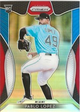 2019 Panini Prizm Pablo Lopez #230 Red White Blue Prizm SP RC