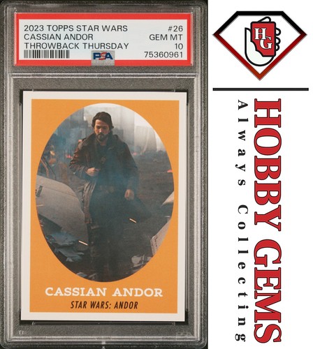 CASSIAN ANDOR PSA 10 2023 Topps Star Wars Throwback Thursday TBT #26 C5