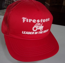 vintage FIRESTONE Leader In The Field snapback trucker cap Headwear mesh