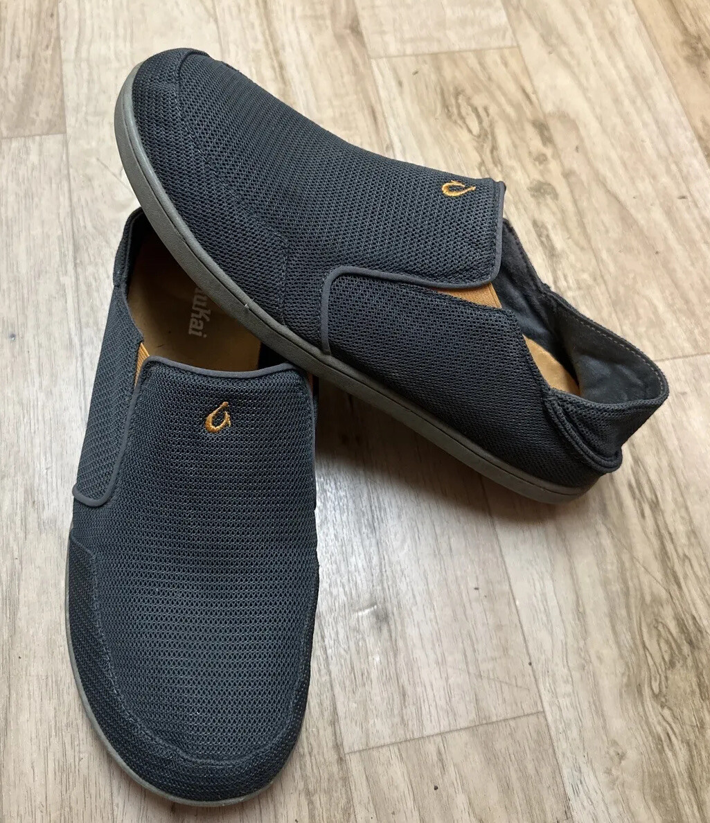 OluKai Mens Nohea Mesh Gray Loafers Sz 10.5 | eBay display picture 2