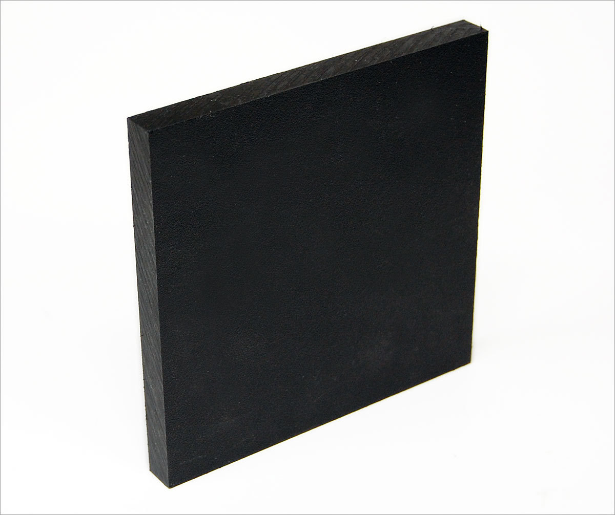 King Starboard HDPE Plastic Sheet - 1/2" thick (12mm) - Black - 12" x 12"