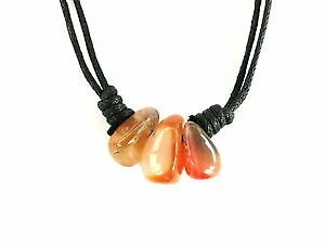 Joyería de moda de cuero acero inoxidable ámbar