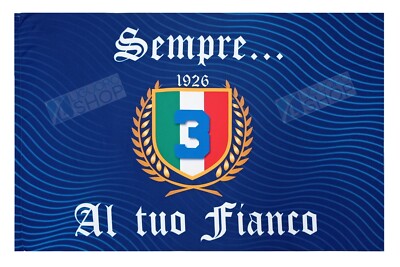 BANDIERA NAPOLI 1926 FESTA 3° SCUDETTO TIFO CAMPIONI D'ITALIA CM 120x80 - 2