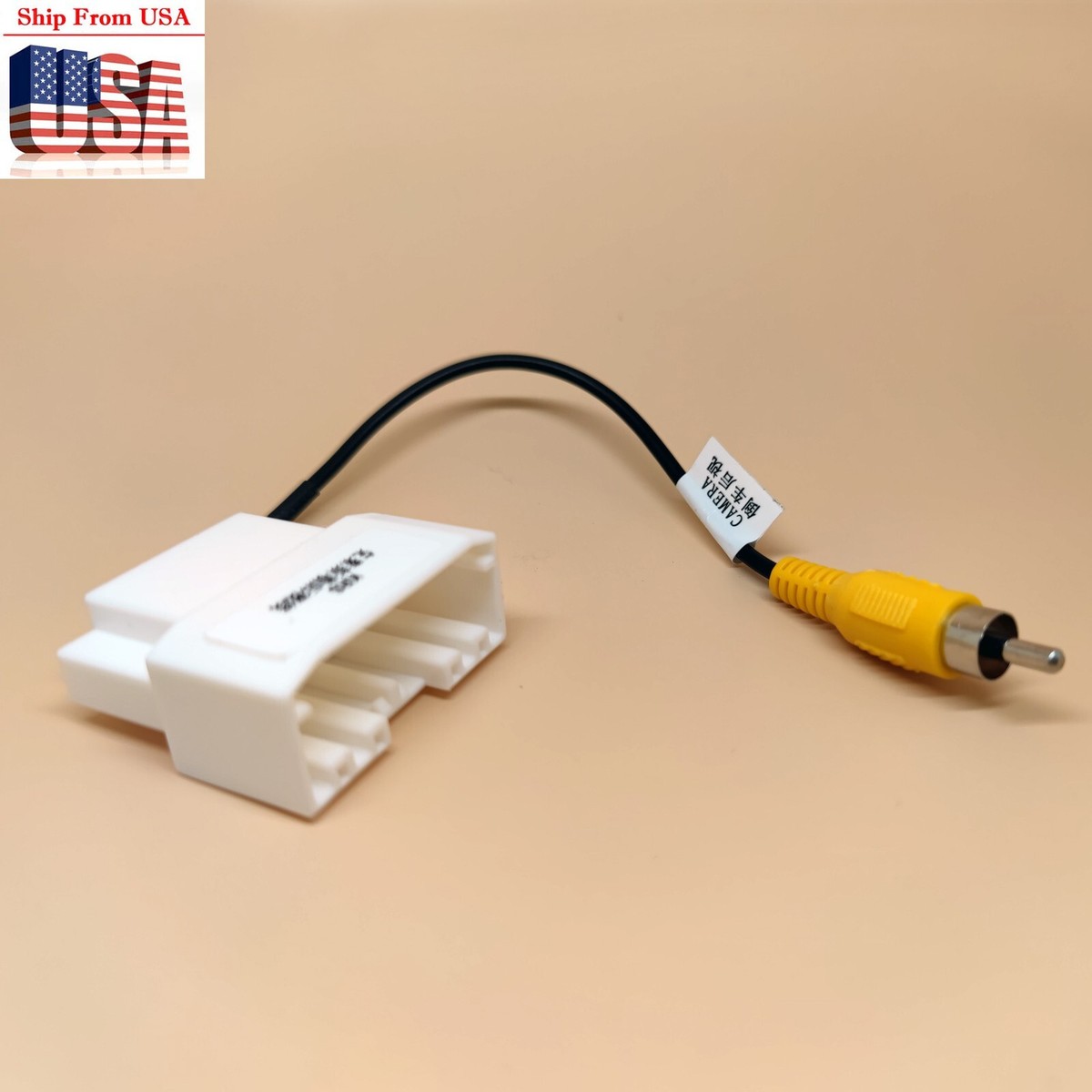 Retain factory OEM Camera Adapter Harness Cable RCA For Jeep