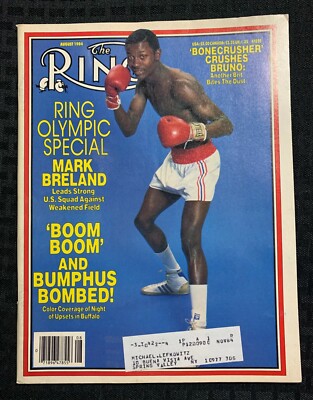 1984 Aug  THE RING Boxing Magazine FN+ 6.5 mark Breland / Ray Mancini