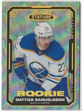 2021-22 Upper Deck Stature Design Variant Rookie #120 Mattias Samuelsson 53/65