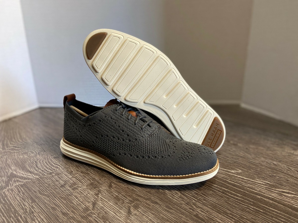 Cole Haan Original Grand Knit Wing Magnet Gray Ivory 