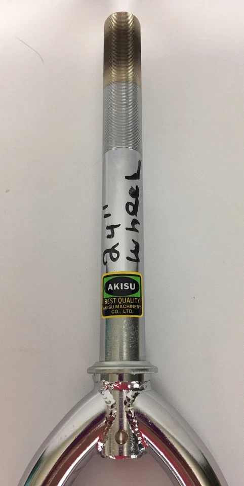 Vintage Chrome Akisu 90 Unicrown Bicycle Bike Fork NOS 8 7/8" Steerer Tube - Image 3 of 4