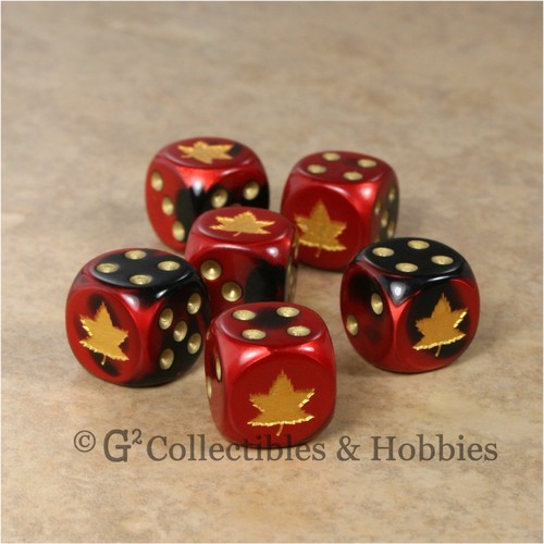 NEW 6 Canadian WWII Maple Leaf Dice Set 16mm RPG War Game D6 Canada Second World eBay