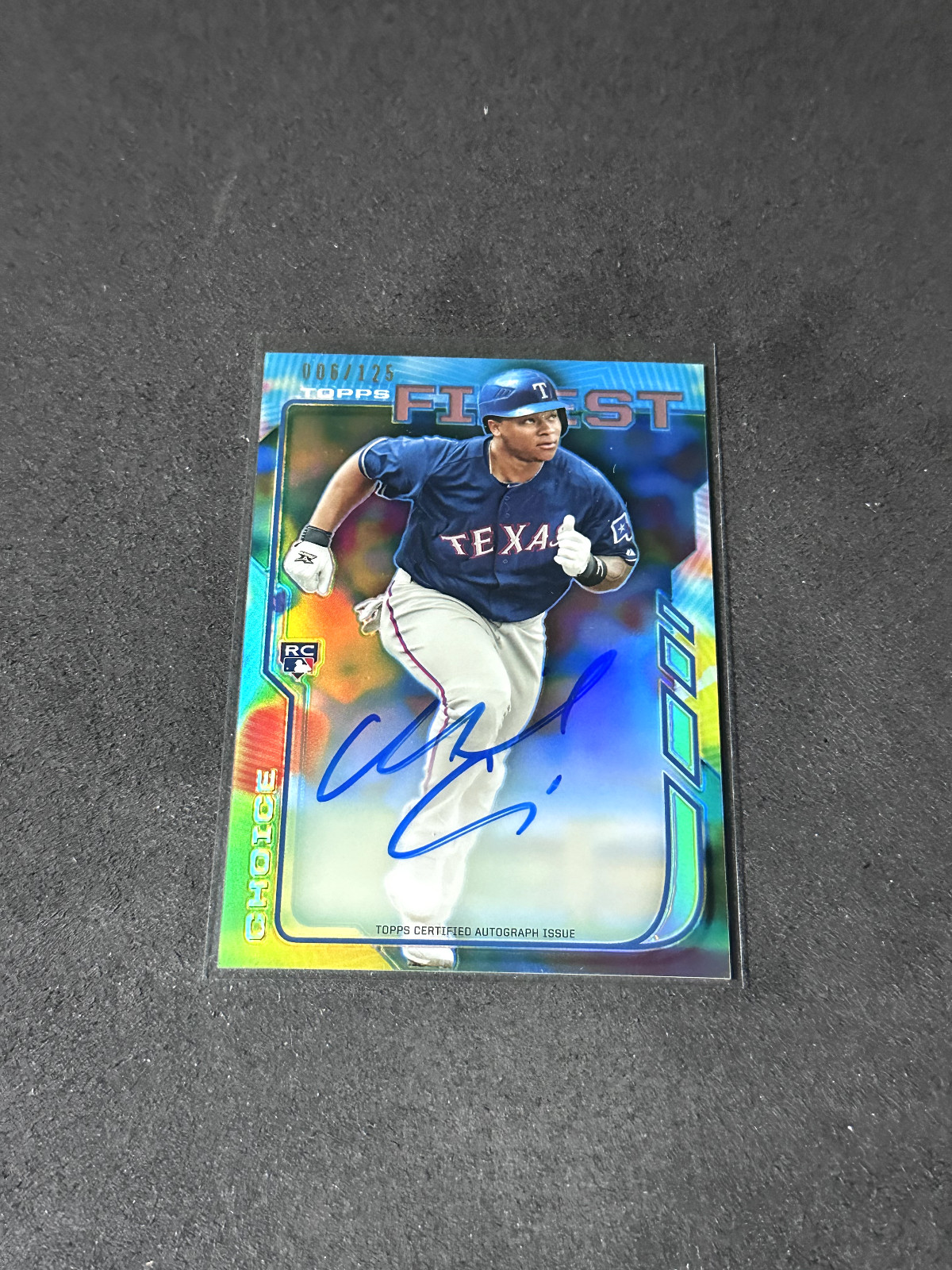Michael Choice 2014 Topps Finest Blue Refractor Auto Autograph RC 006/125