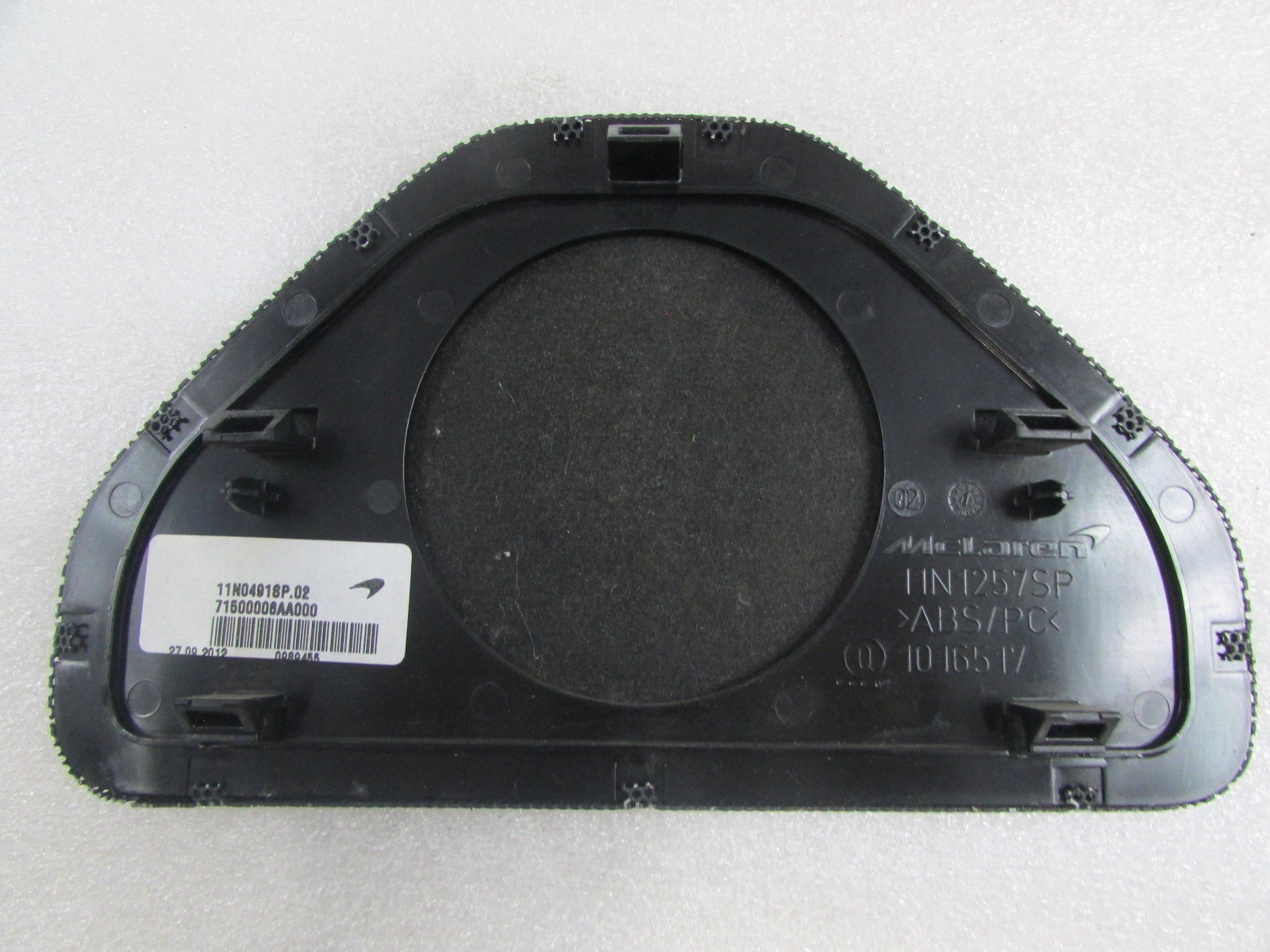 McLaren MP4-12C Spider, Rear Speaker Grille, Used, P/N 11N1257SP