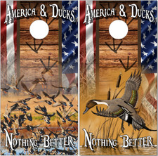 American Duck Hunting Flag Camo 2 LAMINATED Cornhole Wrap Bag Skin Decal Sticker