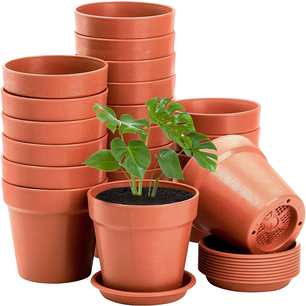 10-Pack 2-Inch Mini Terracotta Pots with Drainage Holes for