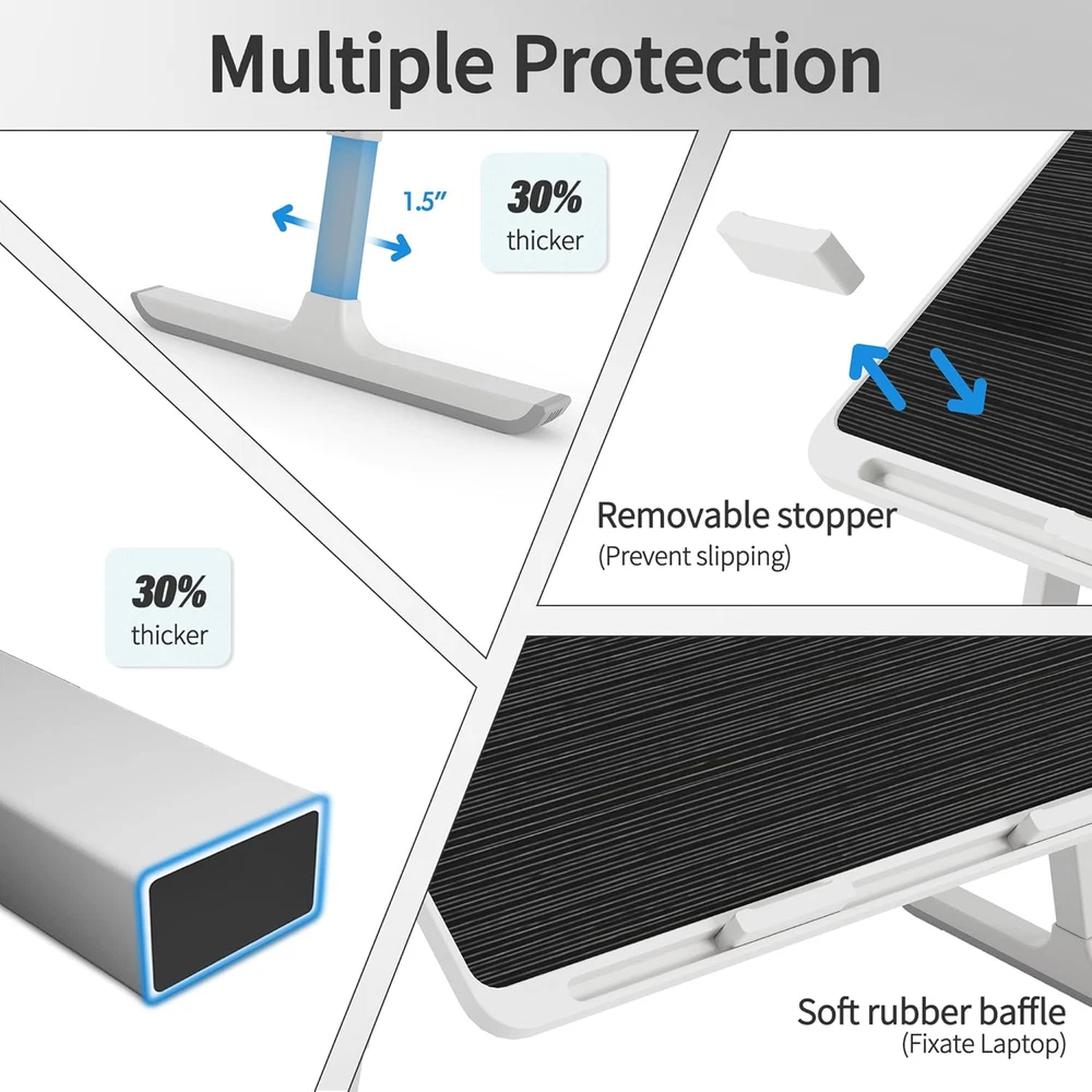 Adjustable Lightweight X-Large Laptop Stand for Bed and Desk Tray