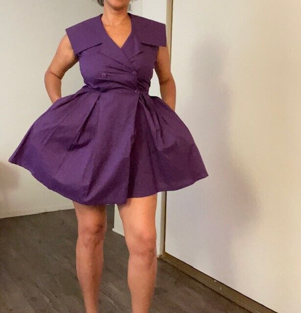 1950's style purple Vintage Dress. - image 2