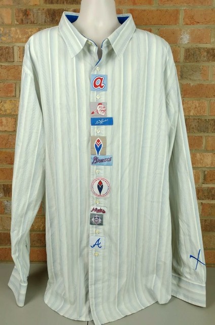 braves button down shirt