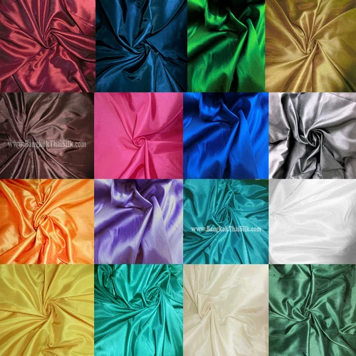 Dupioni Faux Silk Fabric Material BTY 60"W Wedding Dress Drape Tablecloth DIY