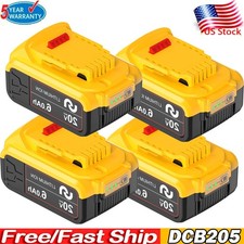 4/2Pack For DeWalt 20V 20Volt Max XR 6.0AH Lithium Ion Battery DCB206-2 DCB205-2
