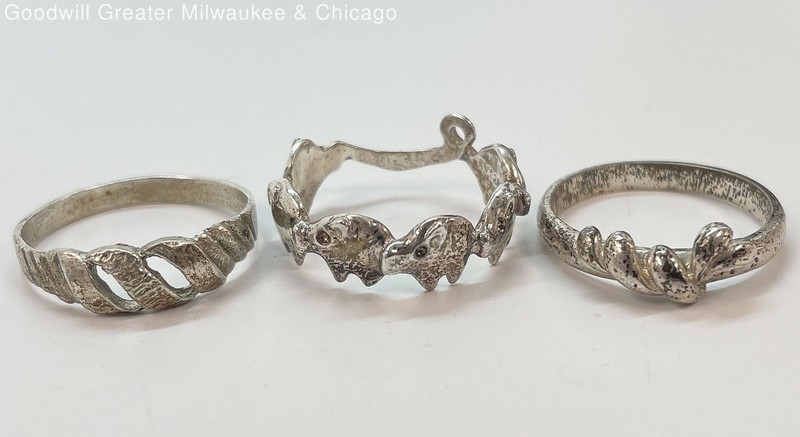 Sterling Silver 925 Assorted Ring Lot 7.2g