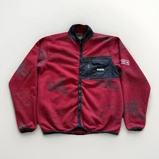 Primitive x Naruto  Jacket Mens S Fleece Akatsuki Logo Burgundy Anime Skater