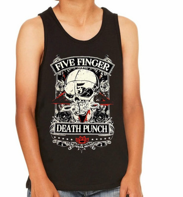 Five Finger Death Punch (Las Vegas) Heavy Metal Band Youth's Black Tank Top
