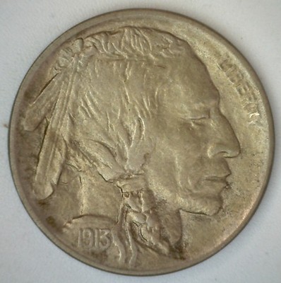 1913 D Type I Buffalo Nickel 5c US Type Coin Five Cents Bison Indian Head UNC