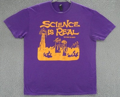 Science is Real Shirt Mens XL They Might Be Giants Purple T-Shirt