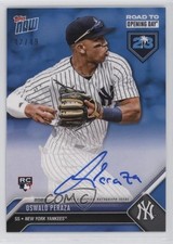 2023 Topps Now Road to Opening Day Auto Blue 42/49 Oswald Peraza #A-8 Auto 19wt