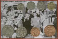 Liverpool FC Vintage Bill Shankly League Champions Retro Coin Fan Gift Set 1964