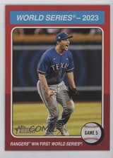 2024 Topps Heritage World Series Highlights Red Border Texas Rangers #466 0y5l
