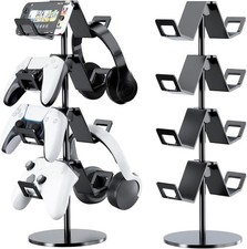 4 Tier Controller Holder,Headphone Stand,Adjustable Headset Holder Black 