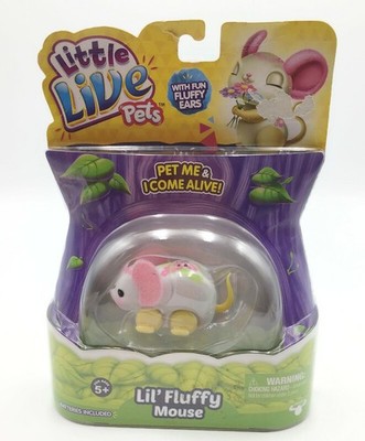Little Live Pets Lil' Fluffy Mouse - Blossy Top - HTF Retired Moose Toys 2016