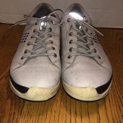 Ecco Men's Biom Natural Motion Yak Gray Leather Golf Shoes Size 45/US12 /UK 10