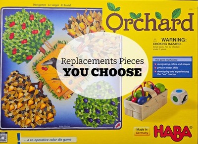 HABA Orchard Board Game Replacement Pieces Parts Wooden Fruit Die Puzzle Pieces
