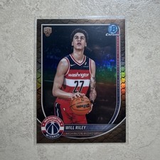 Topps Bowman Chrome University 2025 Will Riley Rookie Card RC #BCV-21 Wizards