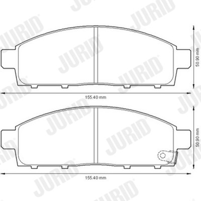 Bremsbelagsatz Scheibenbremse JURID 572574J für MITSUBISHI L200 TRITON Schachtel