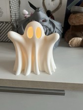 Veilleuse fantôme motif fantôme blanche, lumière jaune, pour enfant