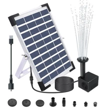 5W Solar Fountain Pump Kit for Pool Pond Bird Bath Garden Submersible Pump
