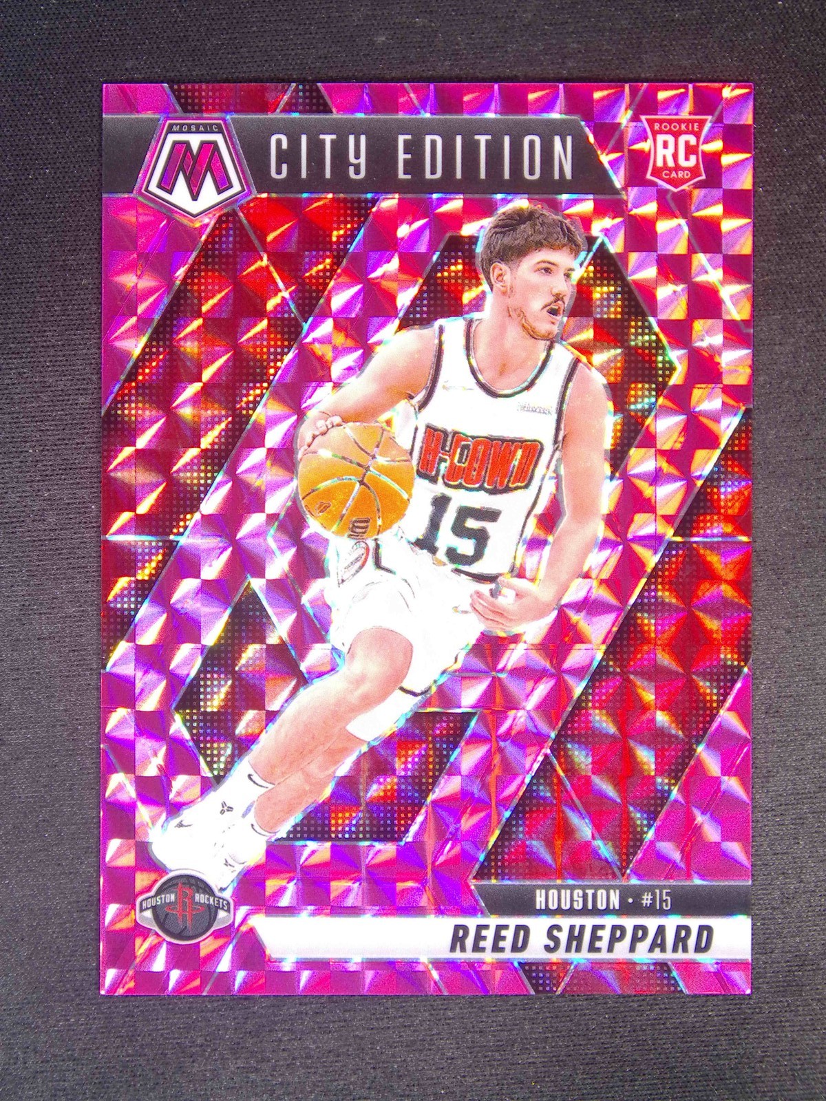 2024-25 Panini Mosaic Reed Sheppard #276 RC Rookie City Edition Pink /175
